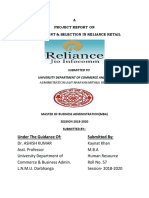 Recruitment Policy in Reliance Retail