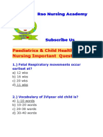 Paediatrics 30 McQs
