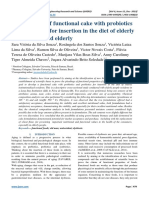 Development of Functional Cake With Probiotics and Prebiotics For Insertion in The Diet of Elderly Institucionalized Elderly