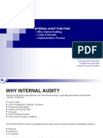 Internal Audit Function - Why Internal Auditing - Costs & Benefits - Implementation Process