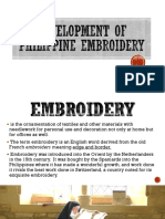 Development of Philippine Embroidery