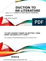 Introduction To African Literature