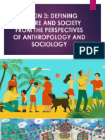 Lesson 3 - Defining Culture and Society From The Perspectives of Anthropology and Sociology