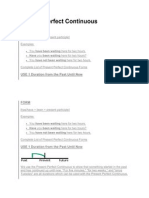 Present Perfect Continuous