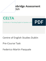 CELTA 2019 Pre-Course Task