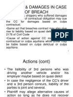 Actions Damages For Breach