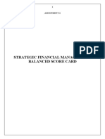 Strategic Financial Management-Balanced Score Card: Assignment-2