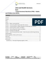 Administration of Total Parenteral Nutrition (TPN) - Adults and Children (Not NICU)