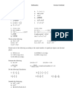 Worksheet Grade 8 Mid Term 2019