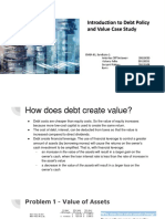 Syndicate 1 - An Introduction To Debt Policy and Value