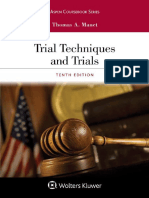 Trial Techniques and Trials (Mauet Trial Ad Book)