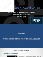 Chapter 1 - Introduction To The Study of Globalization