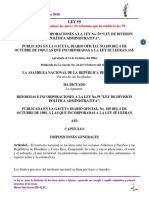 Ley 59 Ley de División Política Administrativa Con Sus Reformas