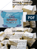Study of Potential & Promotions For Sales of Saras Paneer: Presented By: Abhilash Gehlot Manish Yadav