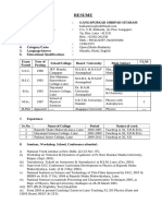 Resume Physics Faculty Latur PDF