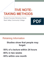 Effective Note Taking Methods