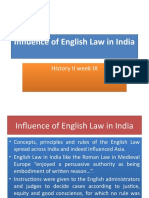 Week-09 Influence of English Law in India