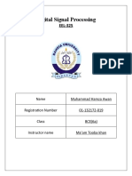 DSP Lab No 7 Report