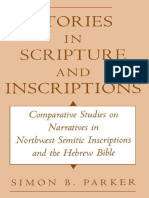 Simon Parker - Stories in Scripture and Inscriptions - Comparative Studies On Narratives in Northwest Semitic Inscriptions and The Hebrew Bible-Oxford University Press, USA (1997) PDF