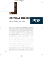 Critical Theories: Marxist, Conflict, and Feminist