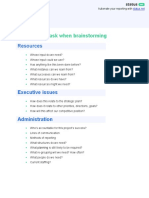 Questions To Ask When Brainstorming: Resources