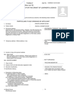 Driving Licence Form