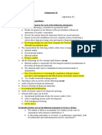 Assignment (1) : B) Identify Whether Each of The Following Statements Is (True) or (False)