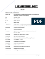 CAITANYA CARITAMRITA INDEX - Chapter - Vsrse Flow PDF