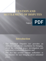 Prevention and Settlement of Disputes