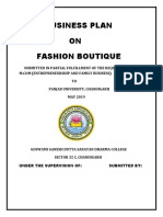 Business Plan ON Fashion Boutique