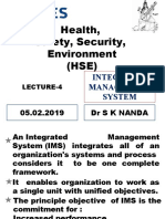 Health, Safety, Security, Environment (HSE) : Integrated Management System