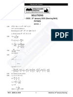 Solutions: JEE Main - 2020 - 8 January 2020 (Evening Shift) Physics