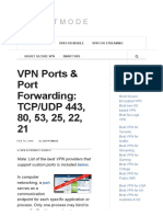 VPN Ports & Port Forwarding - TCP - Udp 443, 80, 53, 25, 22, 21 - Cryptmode