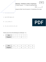 Progressive Mathematics Worksheets On Basic Competencies 12.1