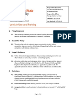 Vehicle Use and Parking: University Standard 07-025