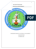 Neo Institutionalism Political Science Project: Damodaram Sanjivayya National Law University Vishakapatnam OCTOBER 2018