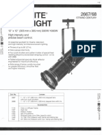 Strand Century Lighting 2667-2668 12x12-Inch Lekolite Ellipsoidal Spotlight Spec Sheet 6-77