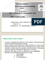 Vidya Pratishthan's Institute of Information Technology (VIIT) Sub.:-Managing For Sustainability (MS) Topic: - Scams in India