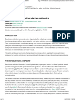 Prolonged Infusions of Beta-Lactam Antibiotics