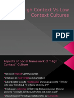 High Context Vs Low Context Cultures