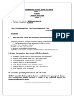 English Footprints Without Feet Worksheet