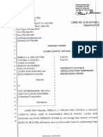 CASE NO: A-20-815160-C Department 32: Electronically Filed 5/18/2020 3:03 PM Steven D. Grierson Clerk of The Court