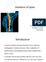 Examination of Spine