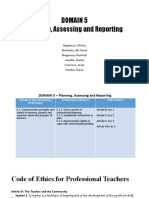 Domain 5 Planning, Assessing and Reporting