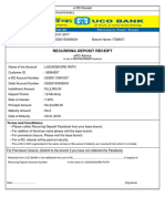 Recurring Deposit Receipt: eRD Advice