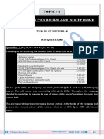 Accounting For Bonus and Right Issue: Topic - 4