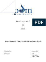 DBMS Practical File