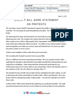 Sheriff Gore Statement On Protests SDSheriffNewsReleaseEmail16532