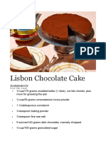Lisbon Chocolate Cake: Ingredients