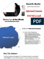 David E. Martin: Informed Consent: You'Re A Lab Rat